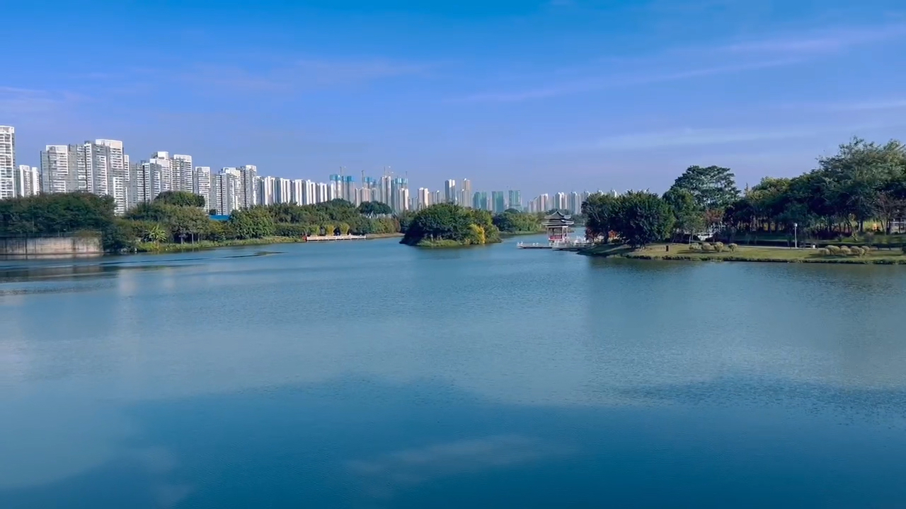 实拍惠州金山湖,风景如画,凤鸣和畅.