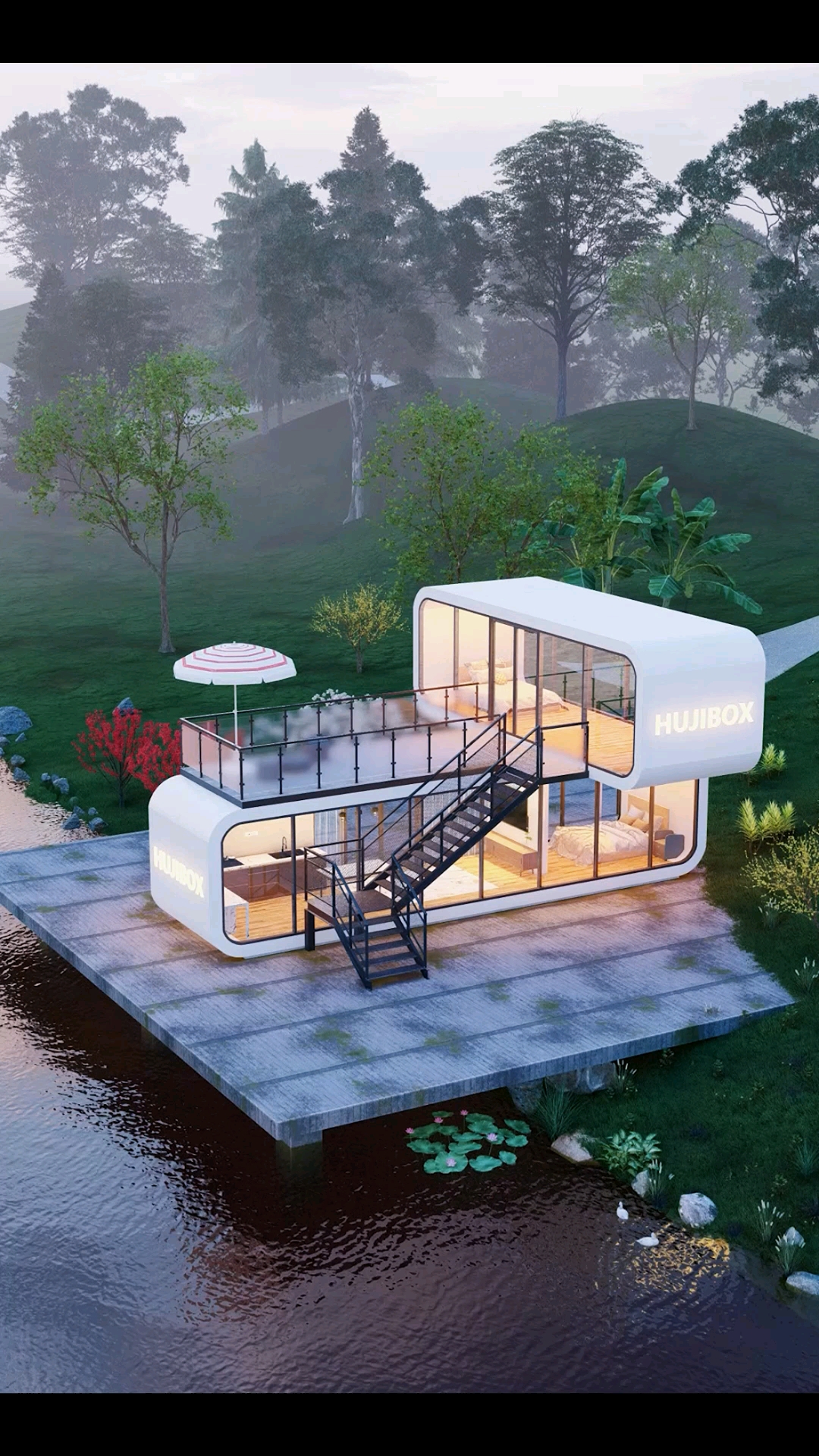 模块化建筑#河边的模块化建筑