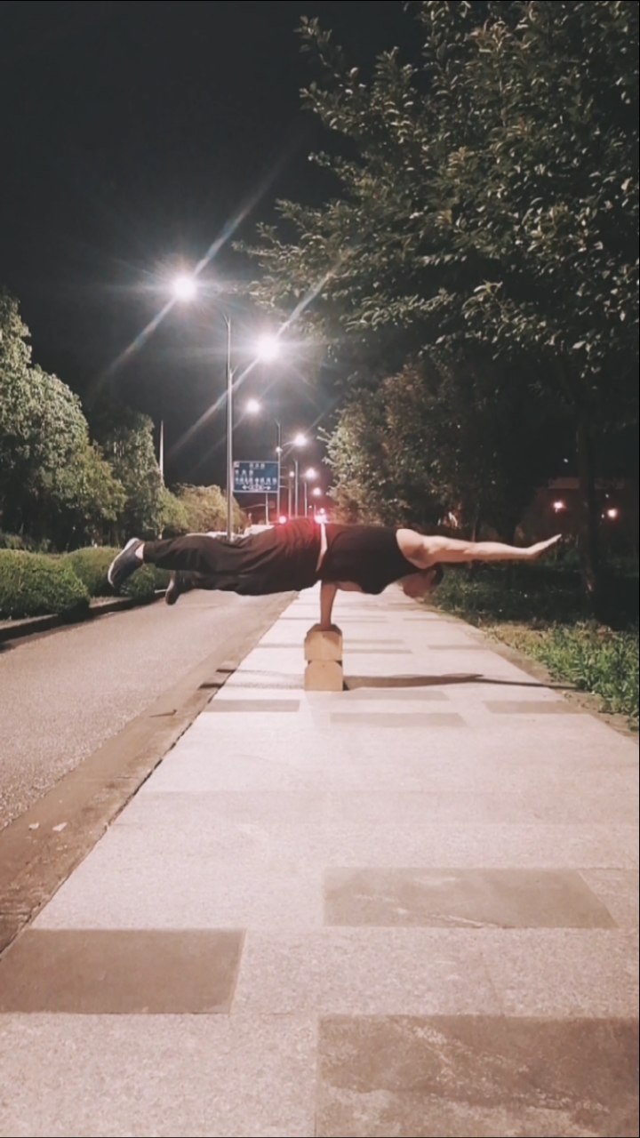 健身宁教练传递健身正能量#单臂支撑孔雀式