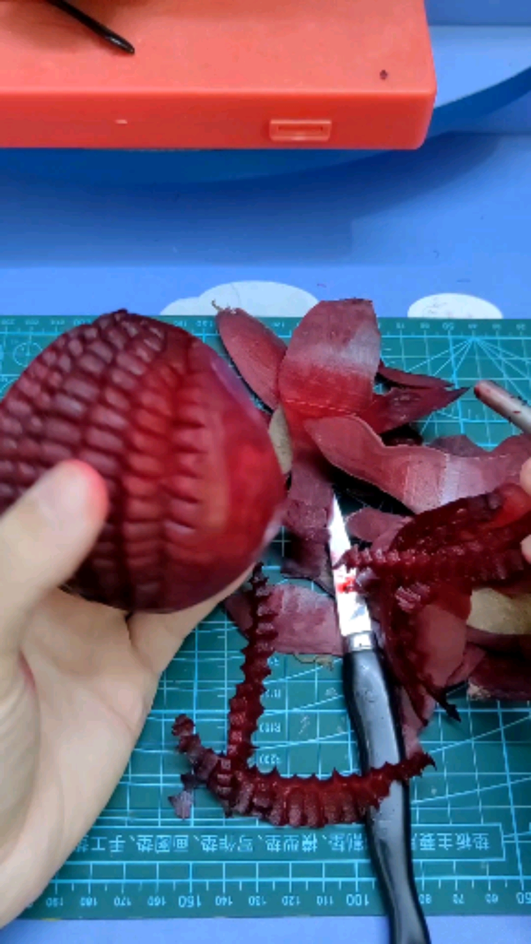 七星级厨房厨师雕刻师上热门#七星级厨房雕刻玉米教程第35步骤来了