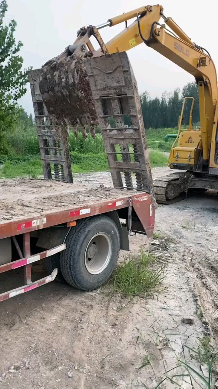 挖掘机半年学徒30秒上板车,是骡子是马拉出来溜溜