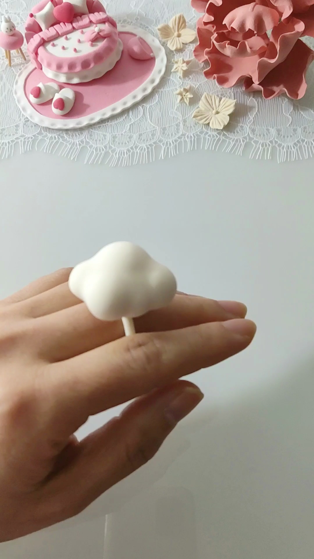 手工制作#手工超轻粘土,简单纯粹云朵戒指.做一个送给喜欢的人.