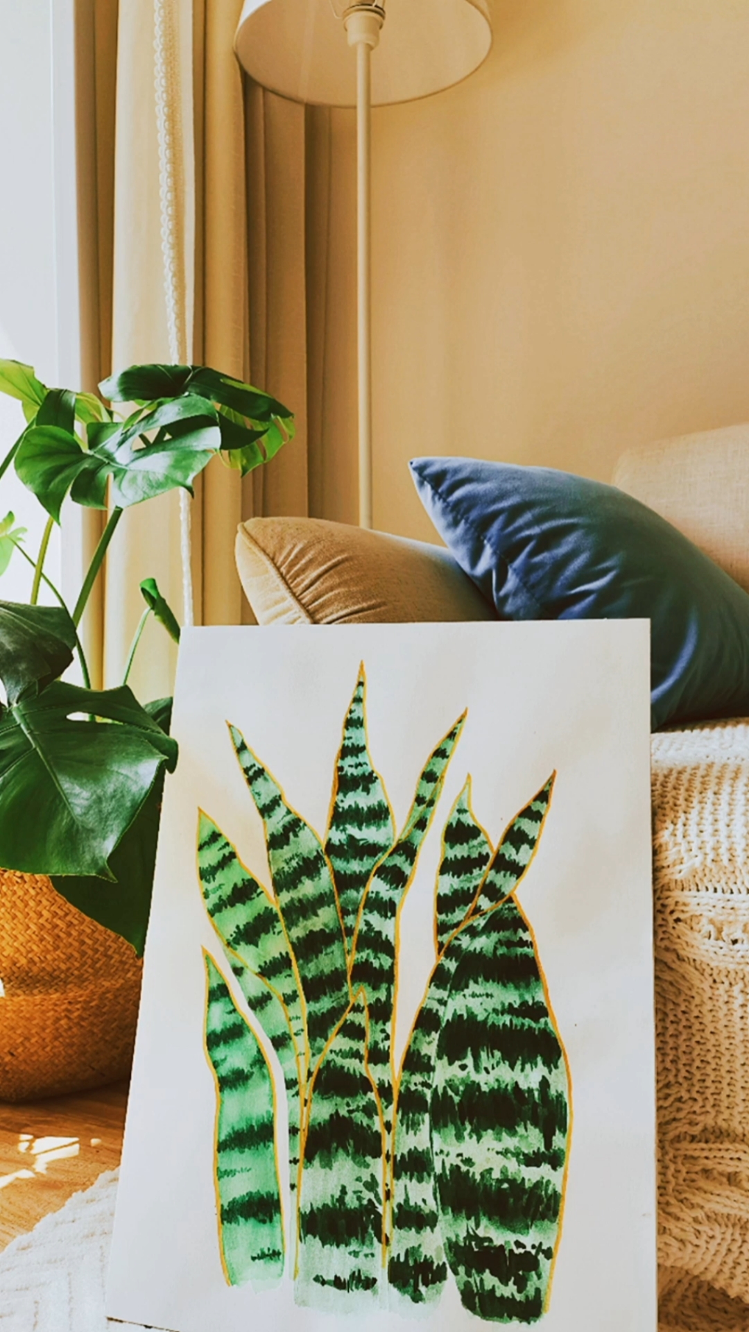 手绘#水彩虎皮兰,你爱了吗?-度小视