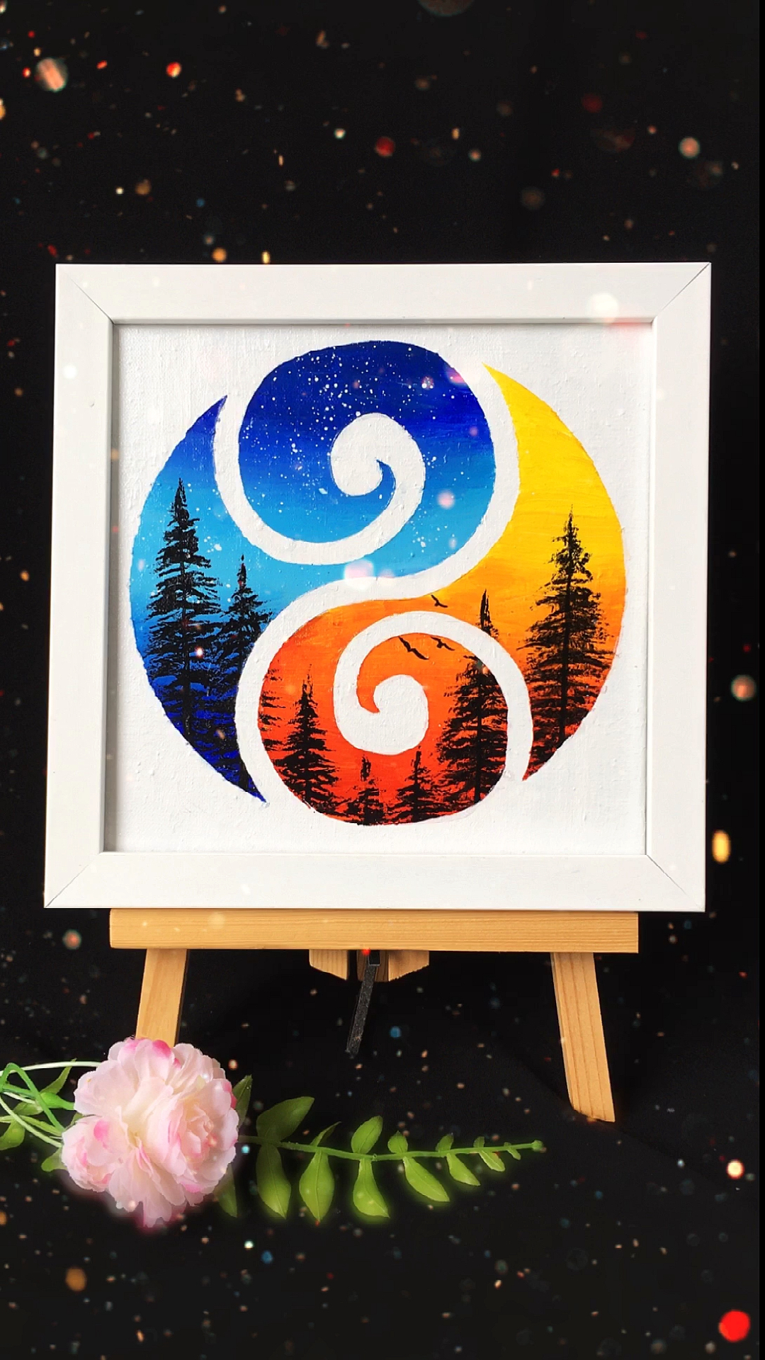 戏精哪吒#爸爸画的灵珠和魔丸好简单,我画的这么辛苦,有人支持吗?