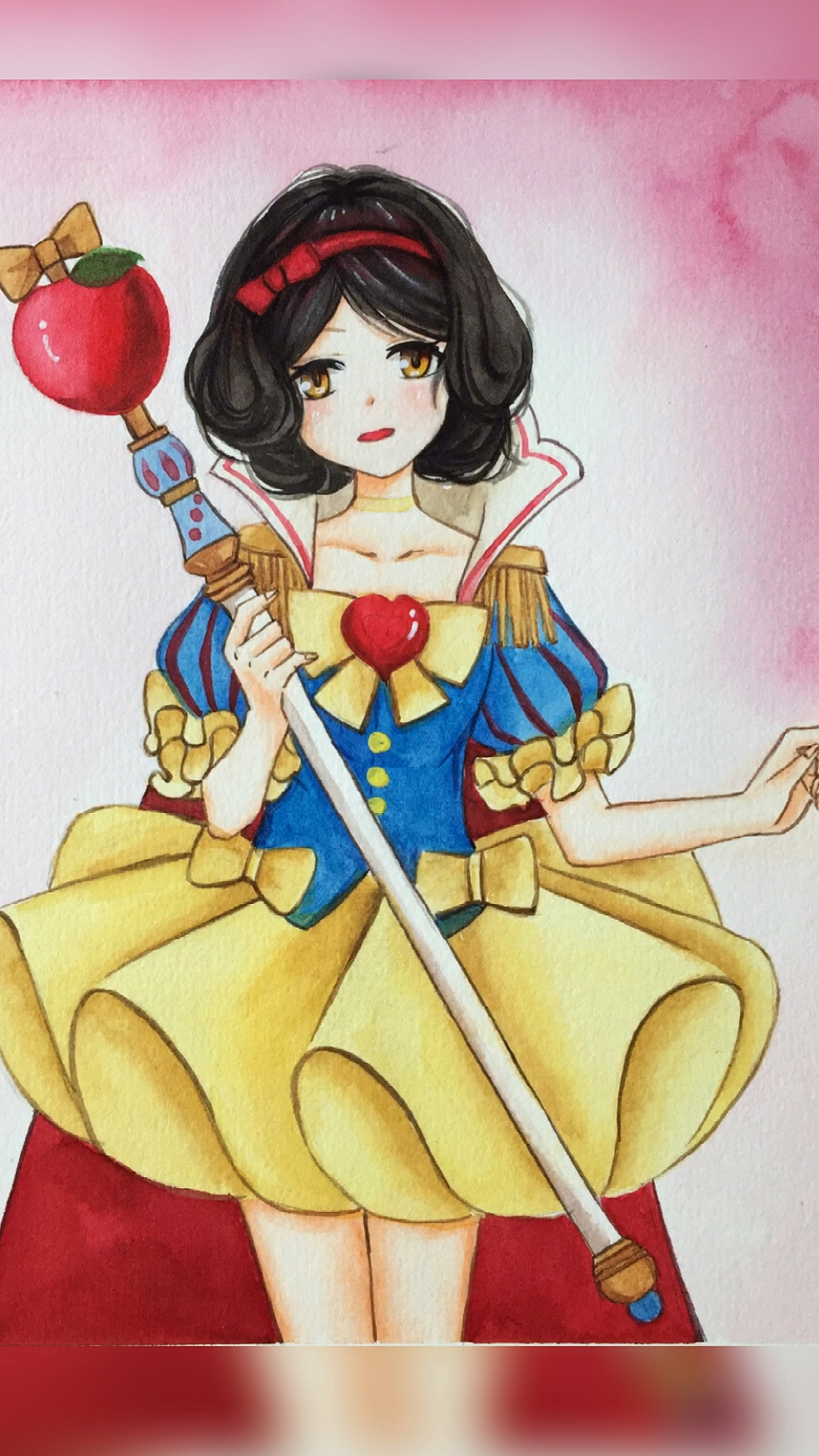 白雪公主#白雪仙女风,这样画太美啦!