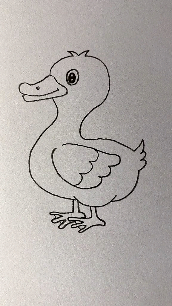 画鸭子一笔画图片