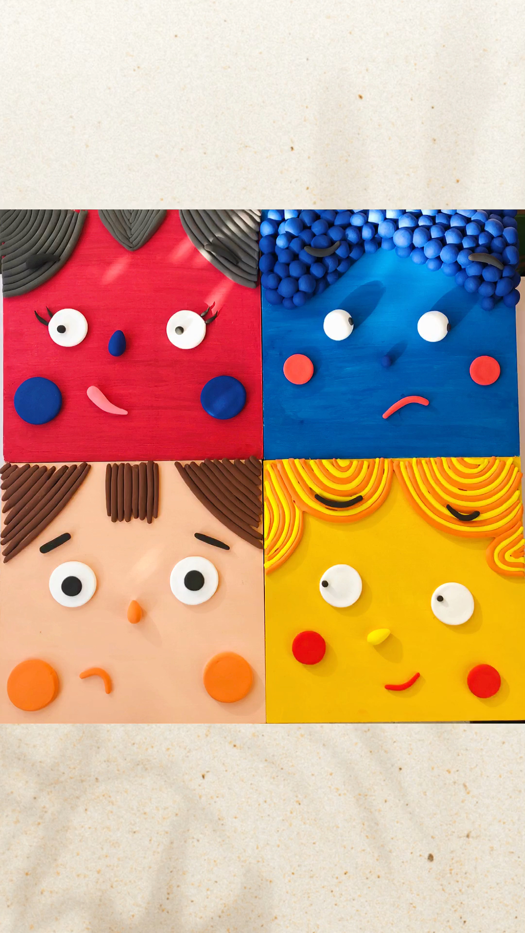 粘土手工#挑战粘土表情包.不能说一模一样,起码是毫不相干