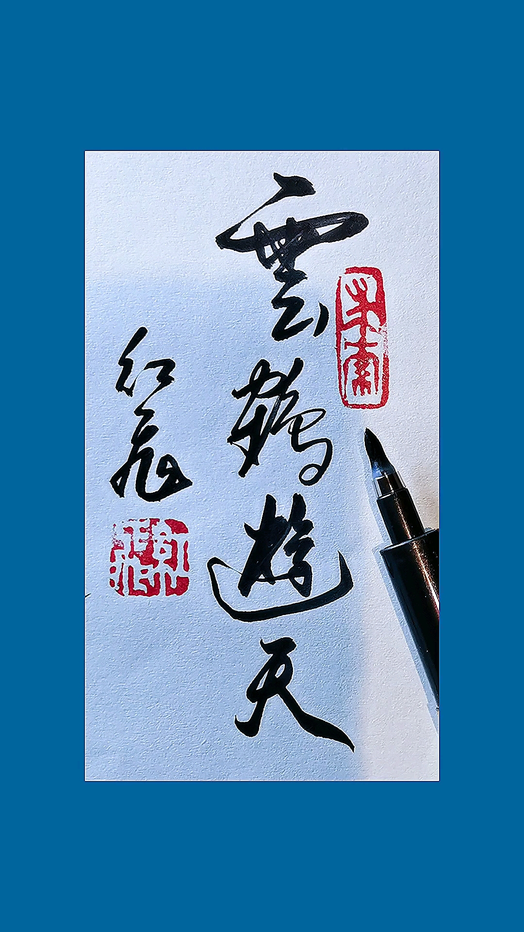 手写行书#云鹤游天