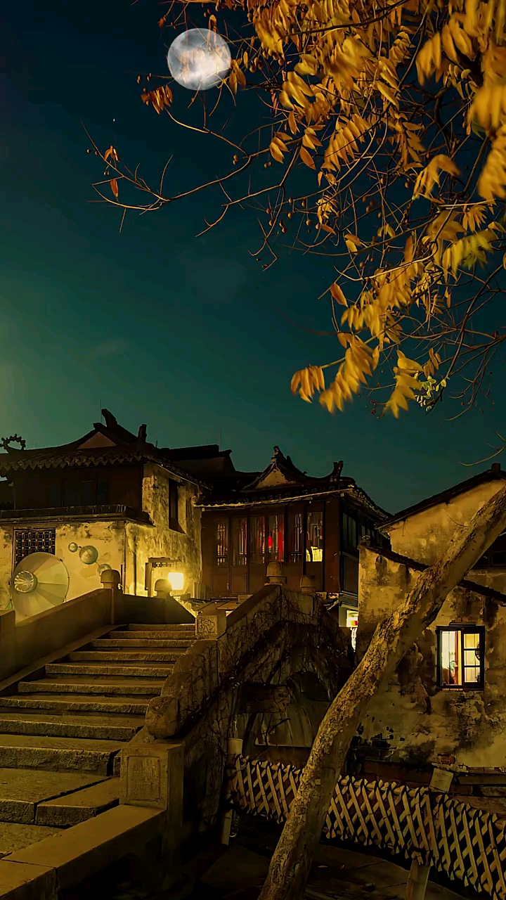 晚风轻踩着云朵,月亮在贩售寂寞,世事千帆过,岁月终将如月光般温柔.