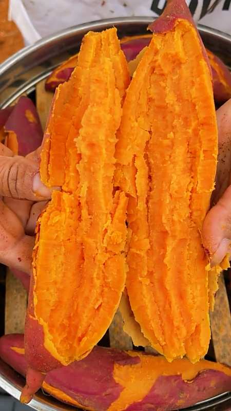 #沙地西瓜红蜜薯#蒸出来那叫一个软糯香甜-度小视