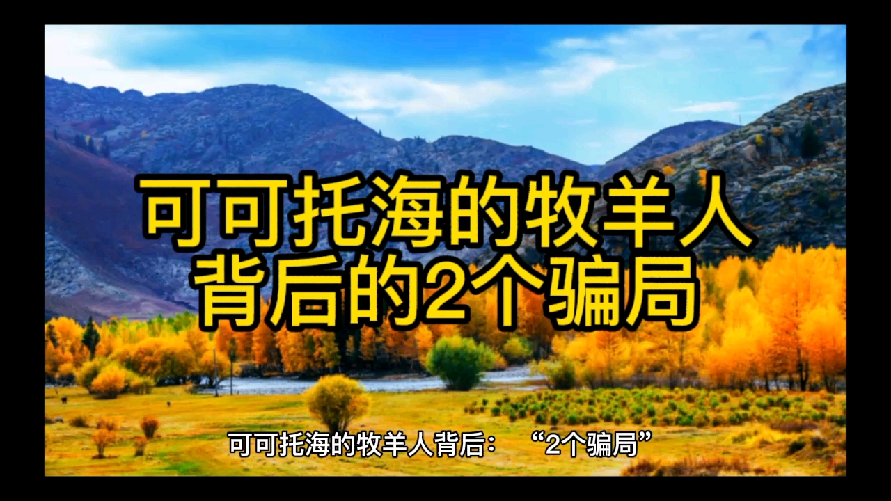 情感故事可可托海的牧羊人背后的2个骗局