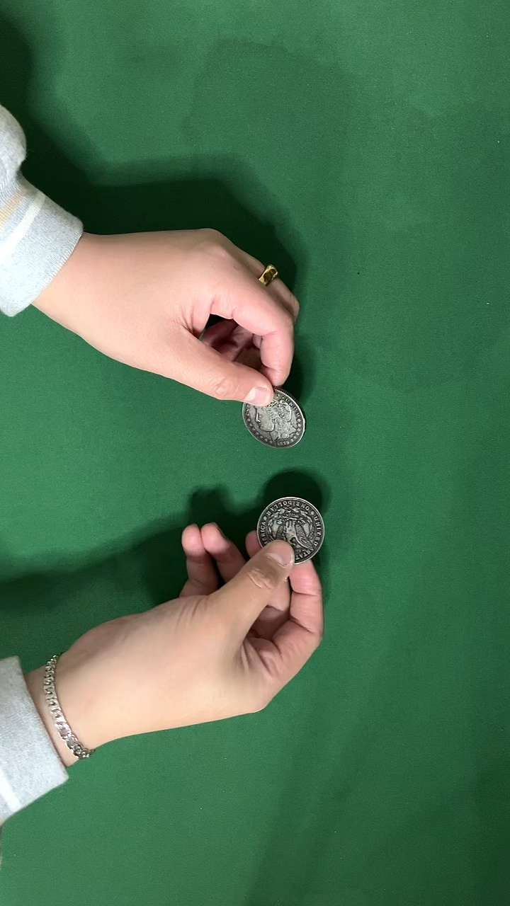 魔术魔术教学简单硬币集合你学会了吗