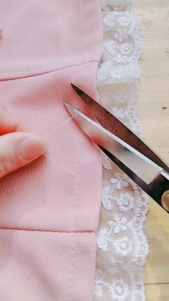 衣服跳线了这样缝