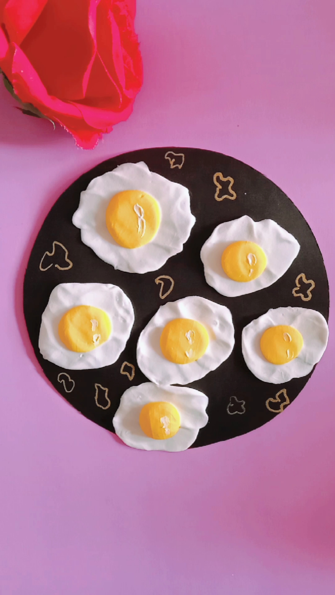 手工制作#一起用黏土做个好看的煎蛋吧!只能看哦!