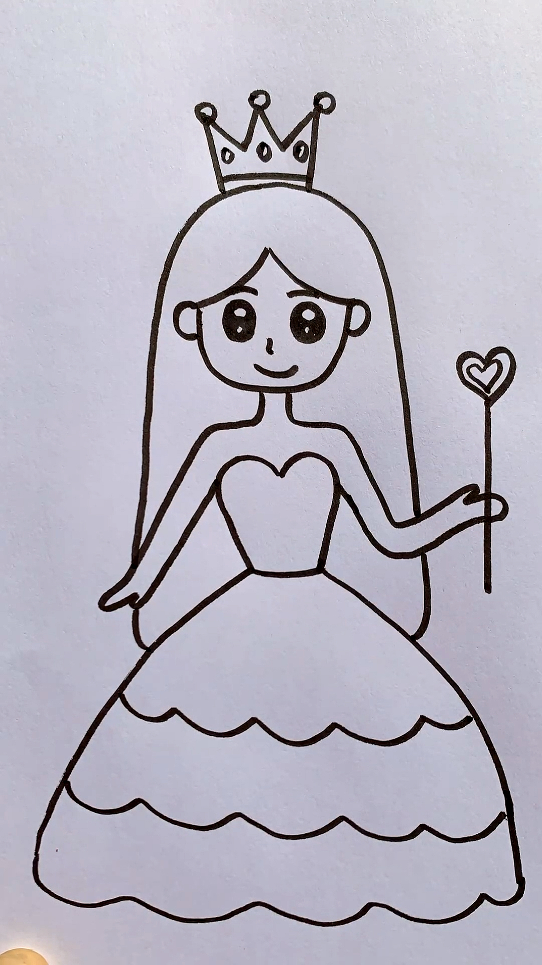 画很简单的小公主图片