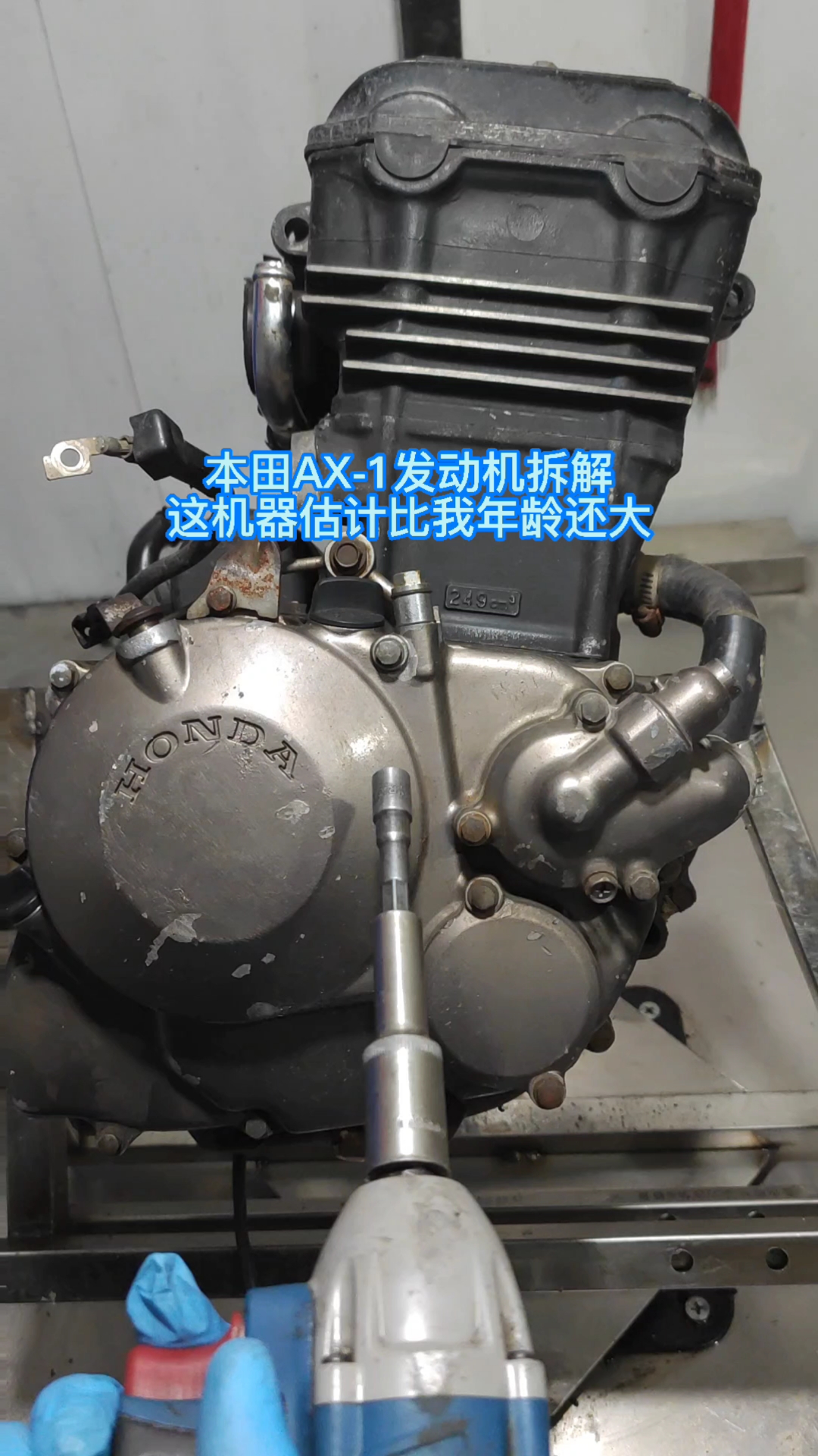 机车本田ax1摩托车发动机拆解检查过程