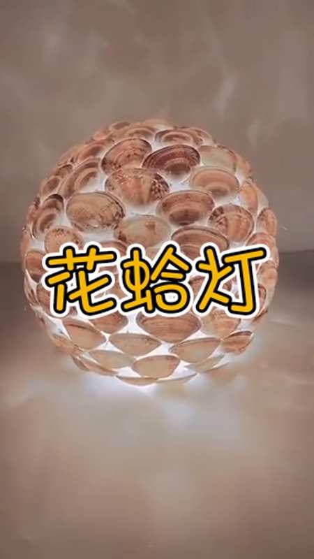 手工制作吃完花蛤壳不要丢掉晾干后做一个特别的花蛤灯吧78