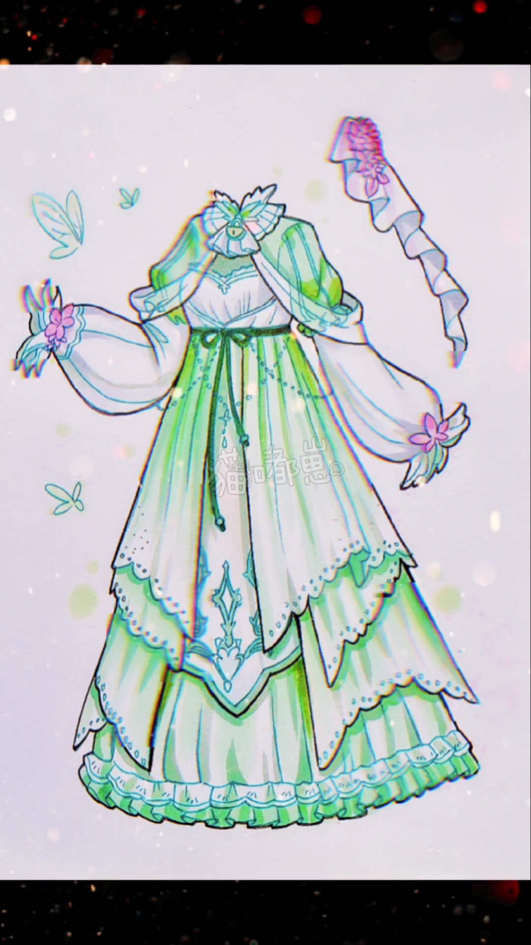 画画原来如此简单粉丝要看我画奇迹暖暖的小裙子78临摹