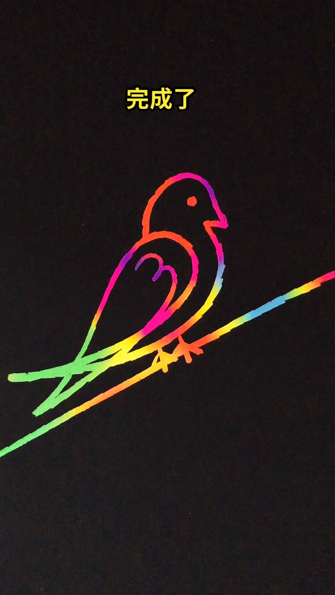 画画原来如此简单用数字3画小鸟