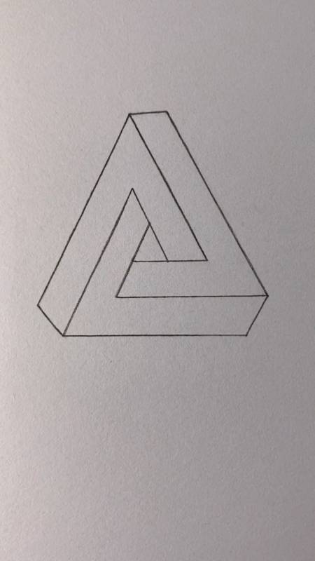 立体三角形怎么画简单图片
