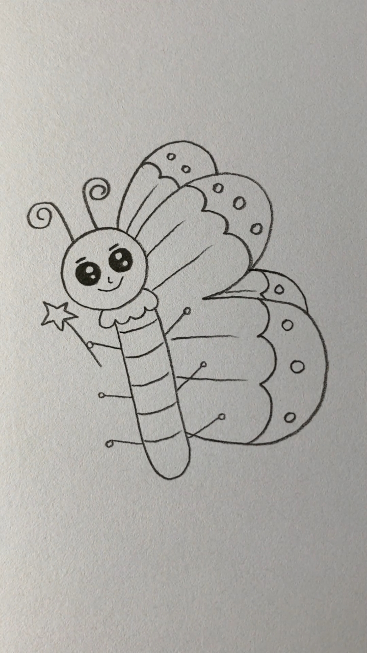 用数字3画蝴蝶精灵