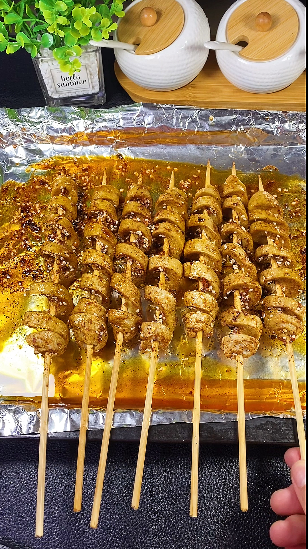 夏食记#夜市小吃烤面筋