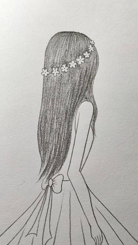 画画原来如此简单#画侧面女孩简笔画,秒会哦