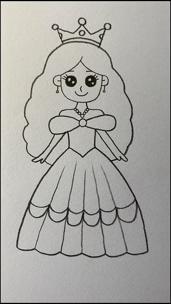 简笔画#画长发飘飘的小公主