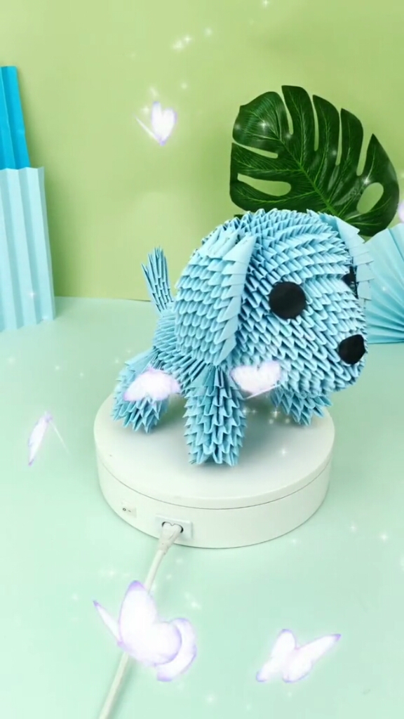 手工制作奕耘手工三角插折纸小狗篇教程