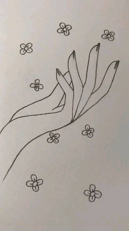 画纤纤玉手创意简笔画简笔画绘画教程