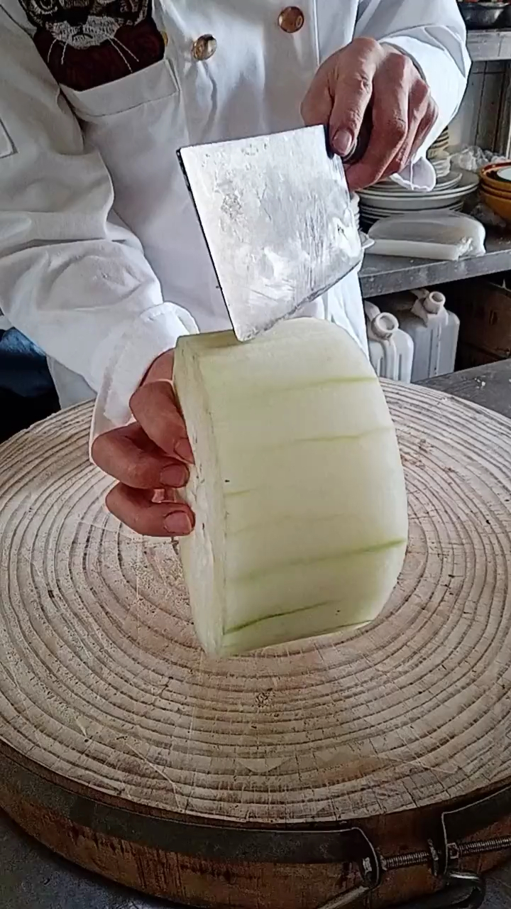 冬瓜切法你学会了吗