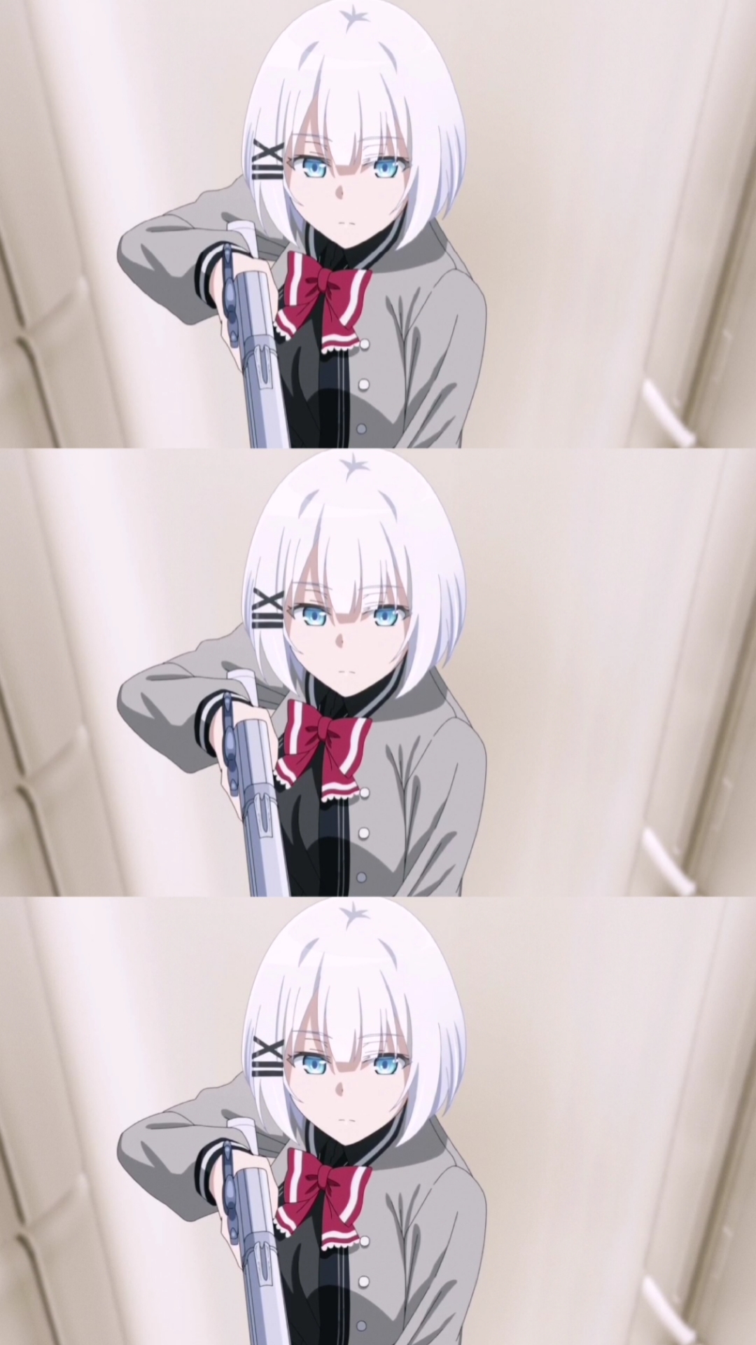 动漫#这个白毛老婆战斗力有点高!