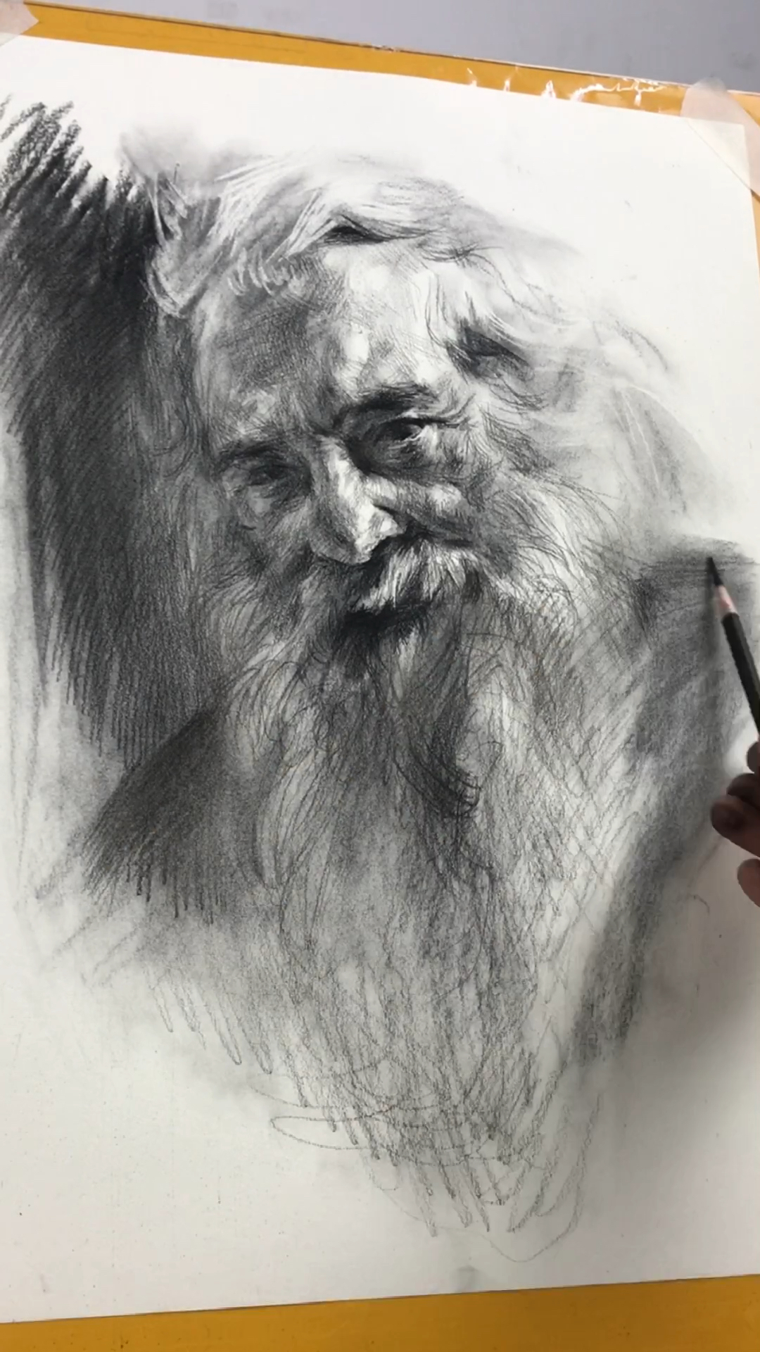 美术生#白胡子老人素描教程,王博老师-度小视