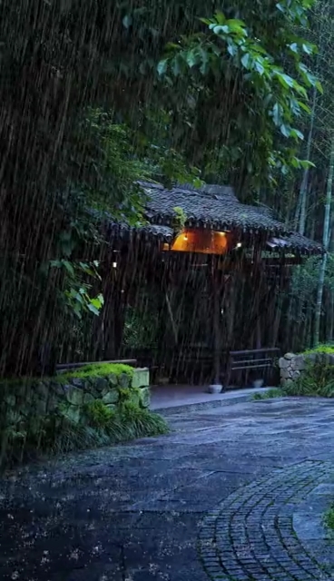 旅游进行时#听雨是一种宣泄,看雨是一种解压,原来是这山林竹海惹了