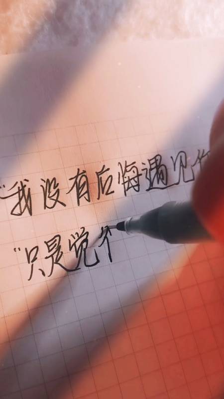 手写文字#我没有后悔遇见你,只是觉得好遗憾