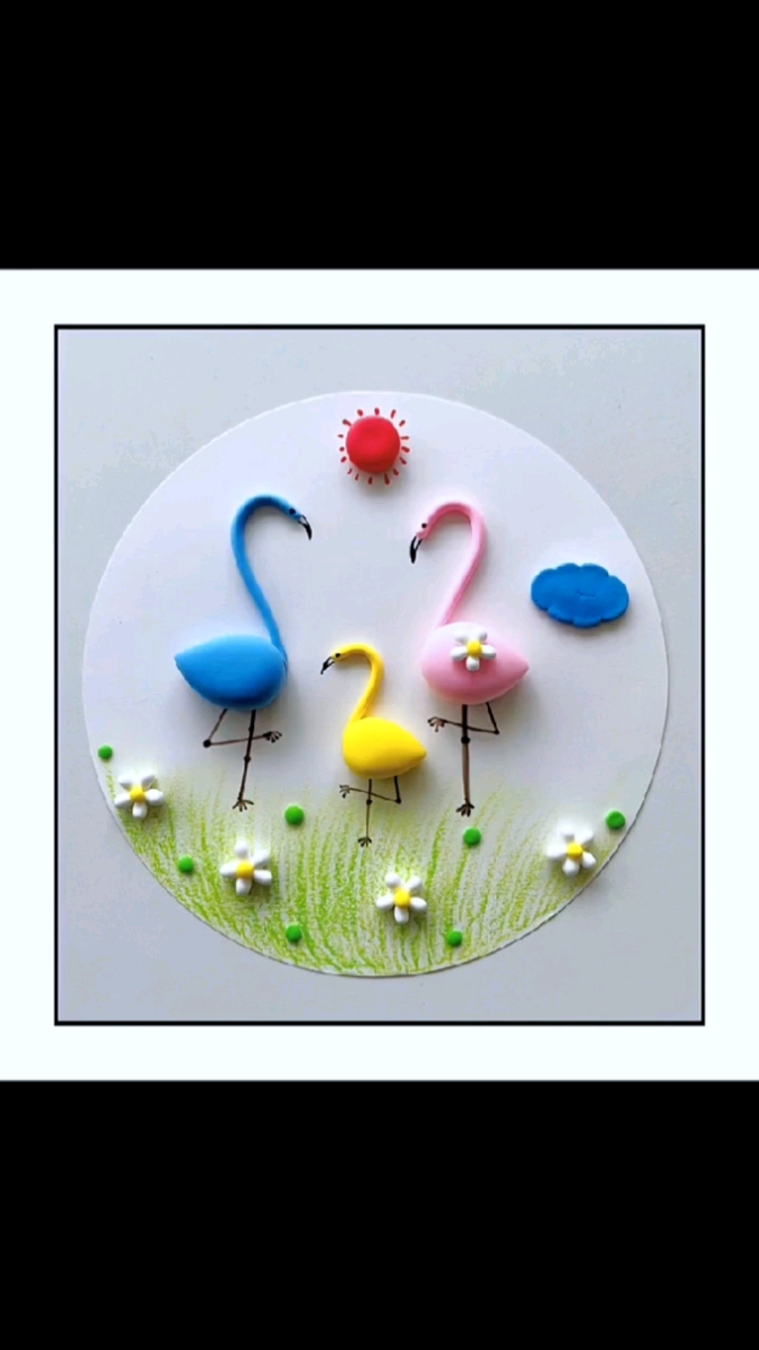 手工制作#适合幼儿园孩子做的粘土手工画,简单易学,快带孩子一起装缮