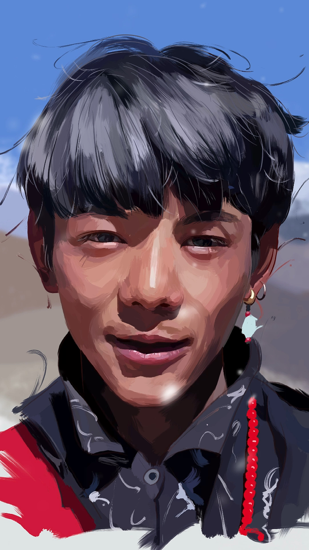 少年#【手绘/丁真】最近很火的康巴汉子