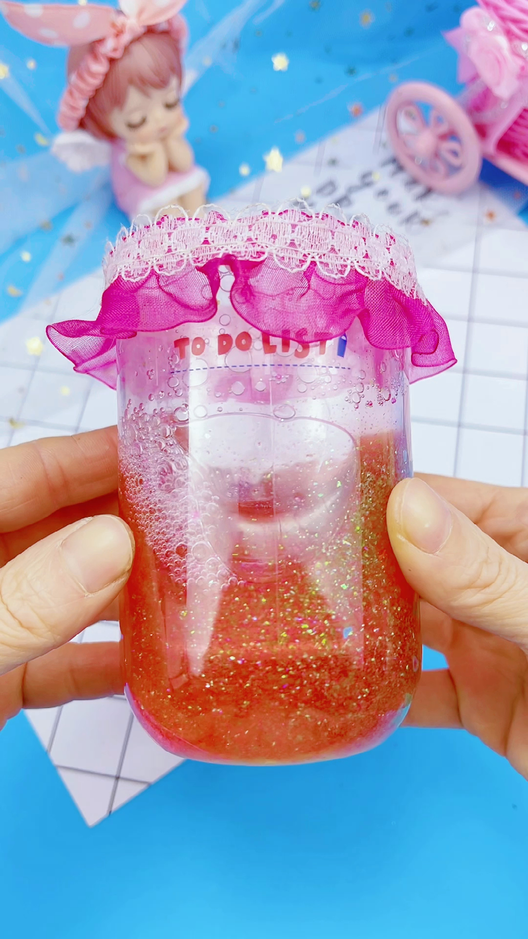 手工制作你们要的流沙笔筒来了快你的闺蜜给你安排上