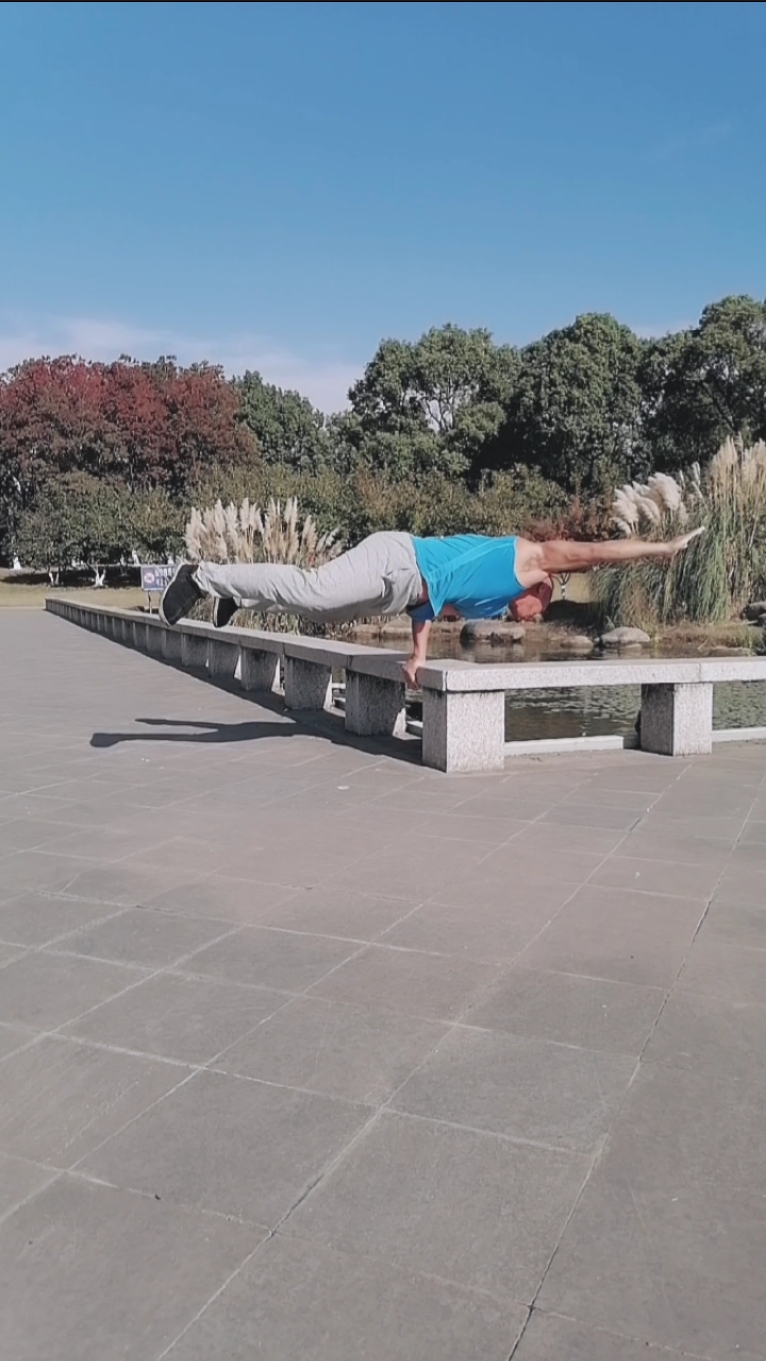 健身宁教练传递健身正能量#单臂支撑孔雀式-全民小视频