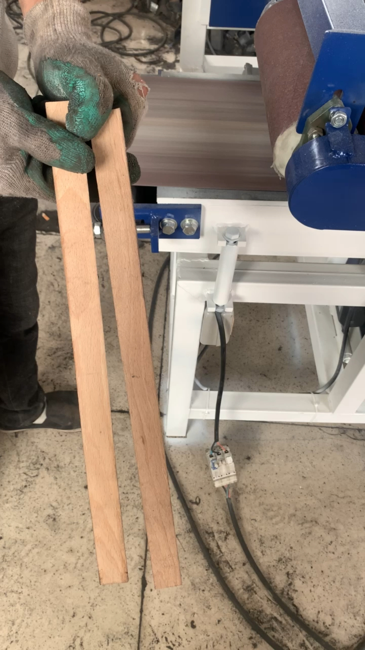 木工砂光机#木工300三道压棍平面砂光机打磨光滑