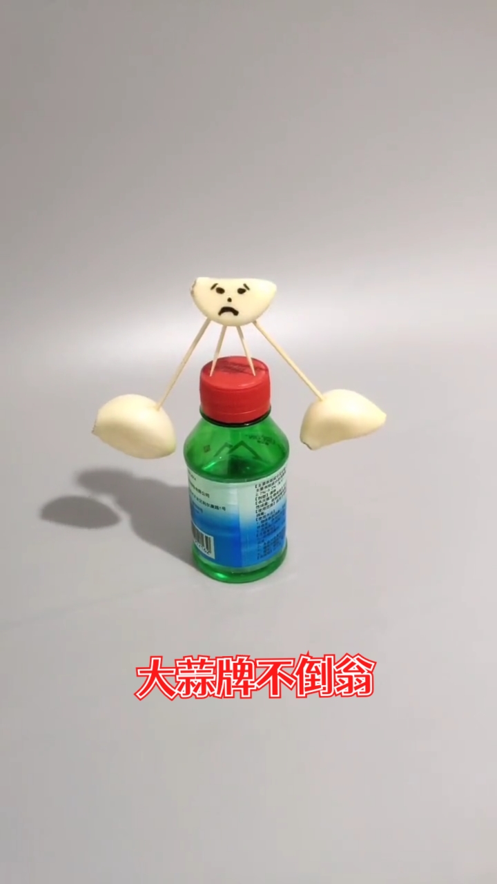 手工制作用大蒜和牙签制作