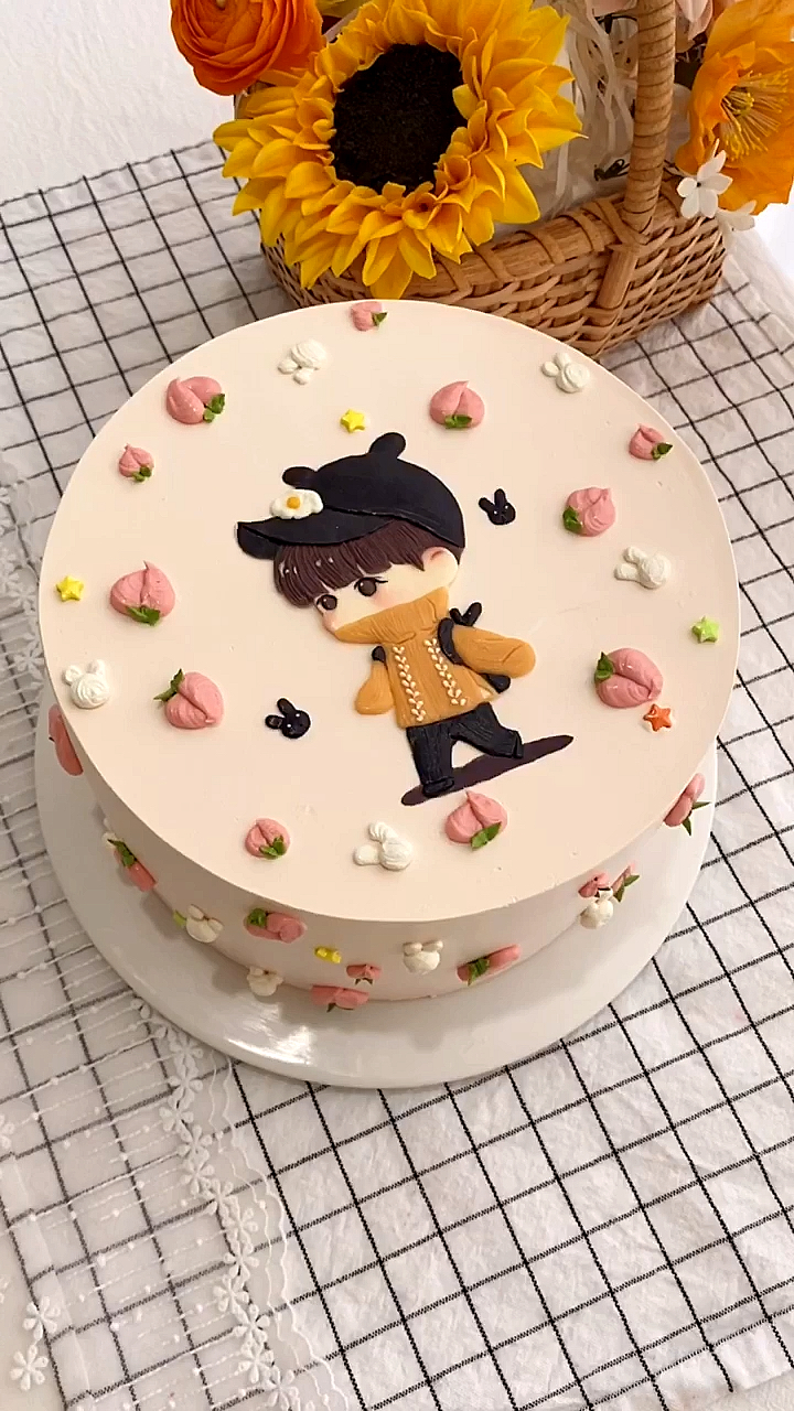 肖战#手绘蛋糕桃桃