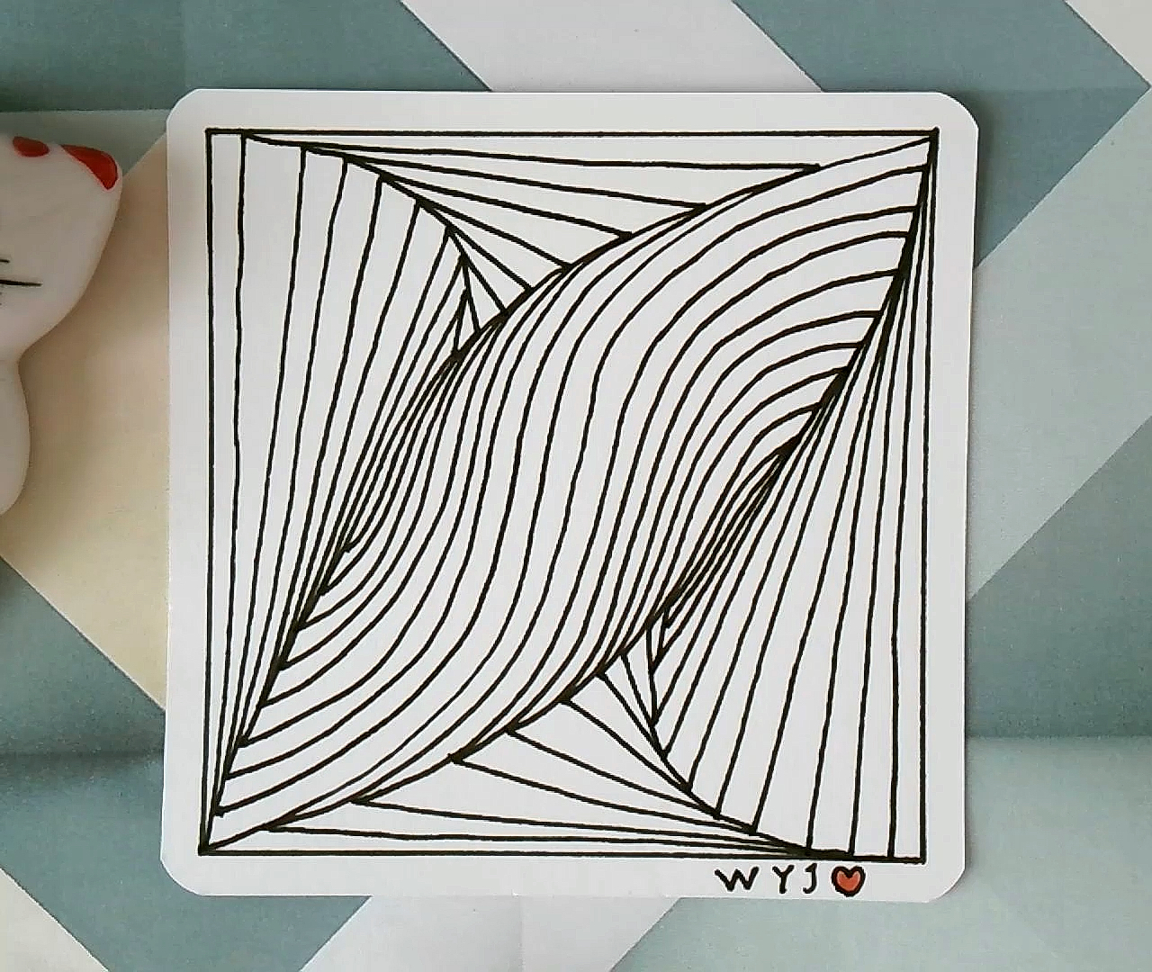 画画原来如此简单#先画一条s线,然后画成这样的效果,特别锻炼控笔