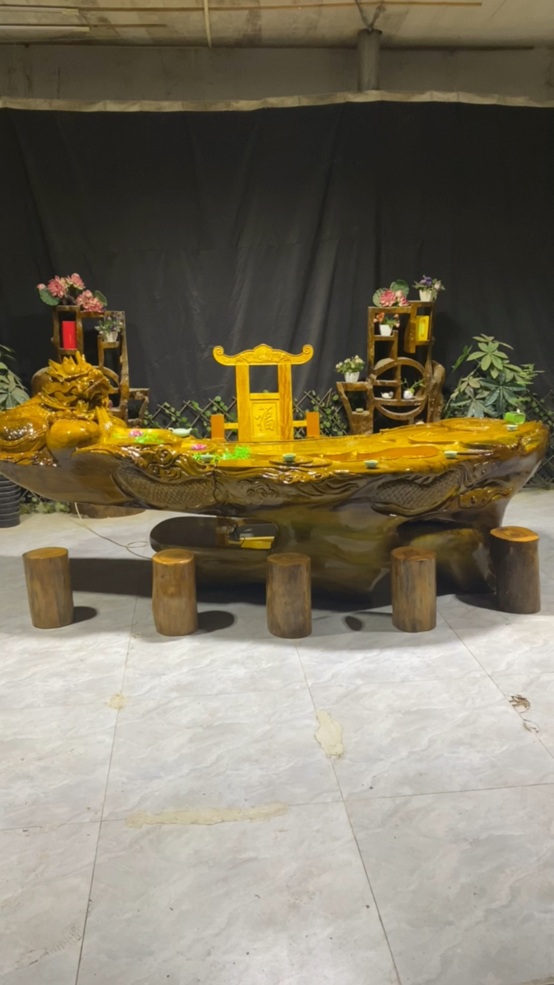 大型中国龙茶台