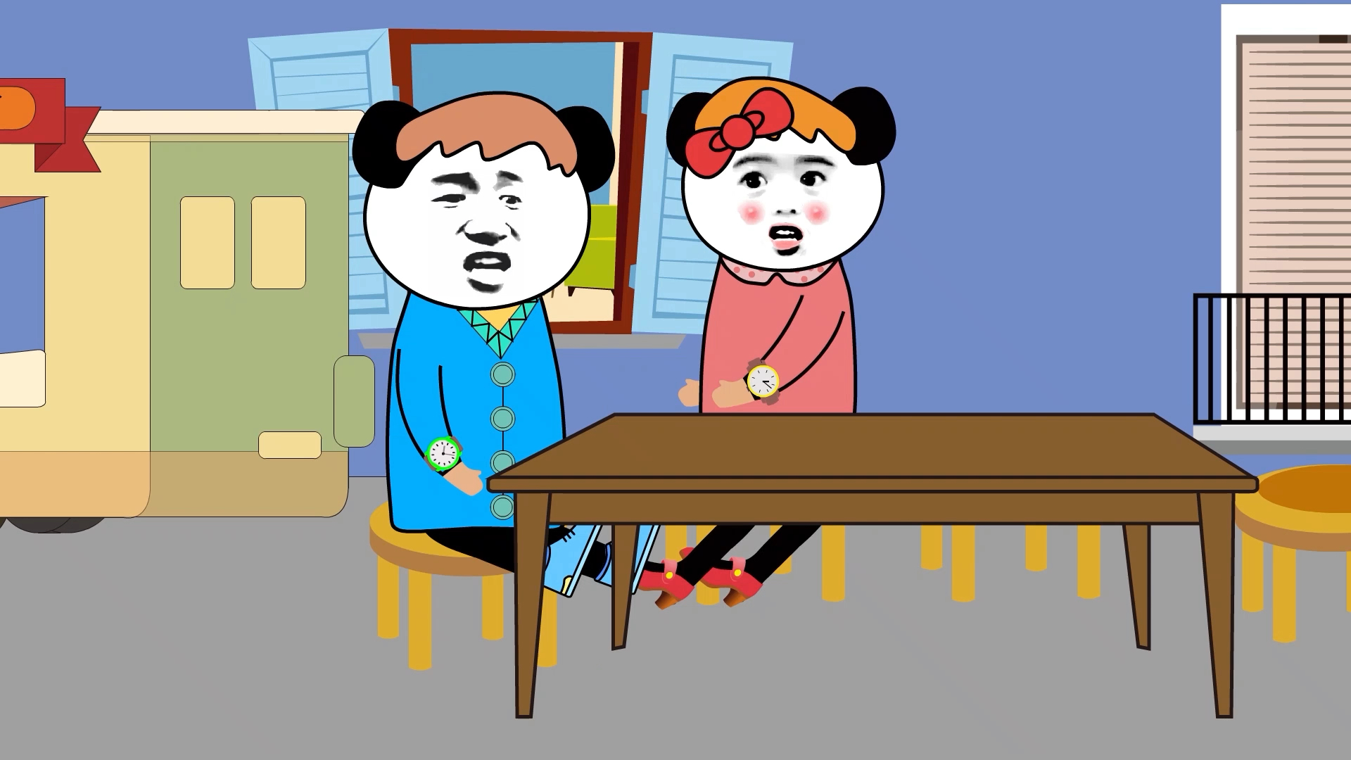 沙雕动画:和女主管一起去吃饭,却发现已经和她结婚了