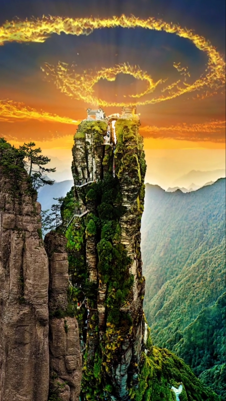 大自然美景#感叹大自然的鬼斧神工,500年前建造而成的天空之城梵旧浇