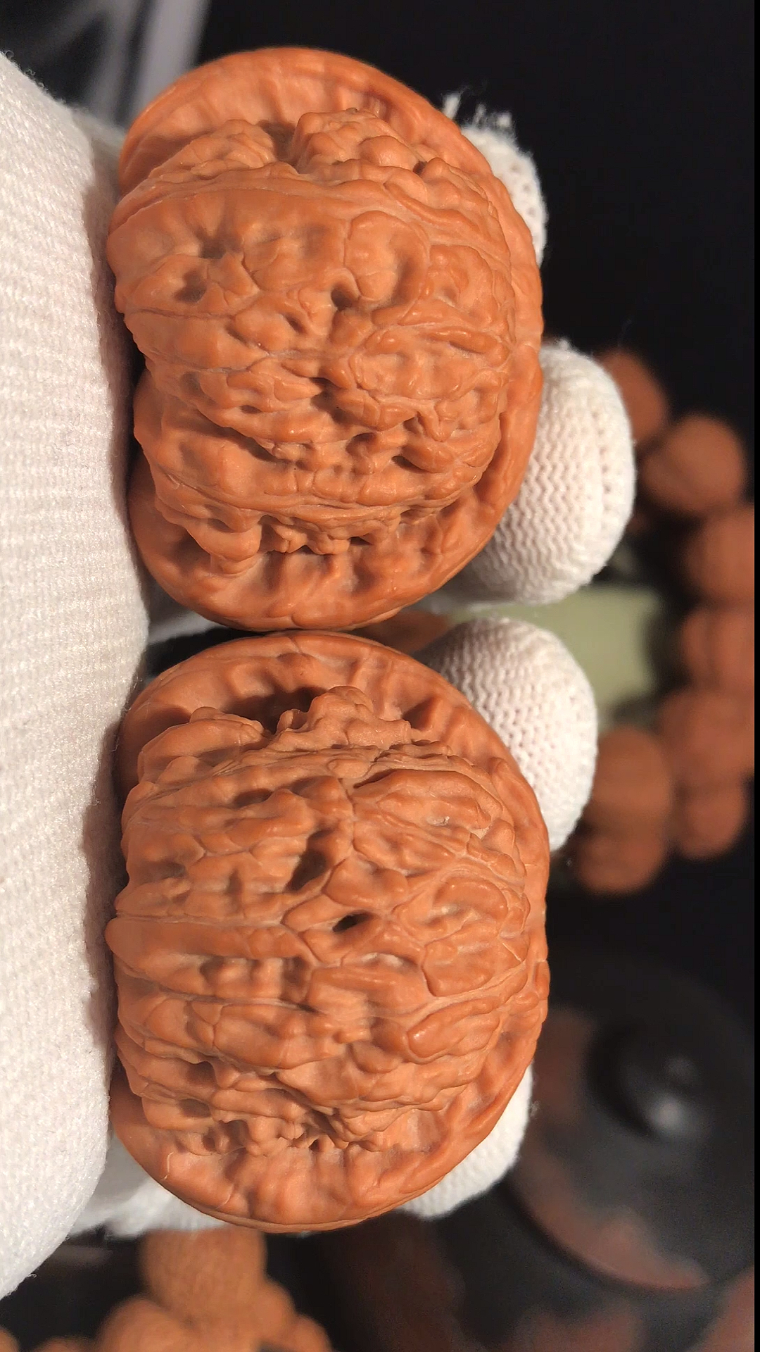 文玩核桃#无修全品滴闷尖白狮子头