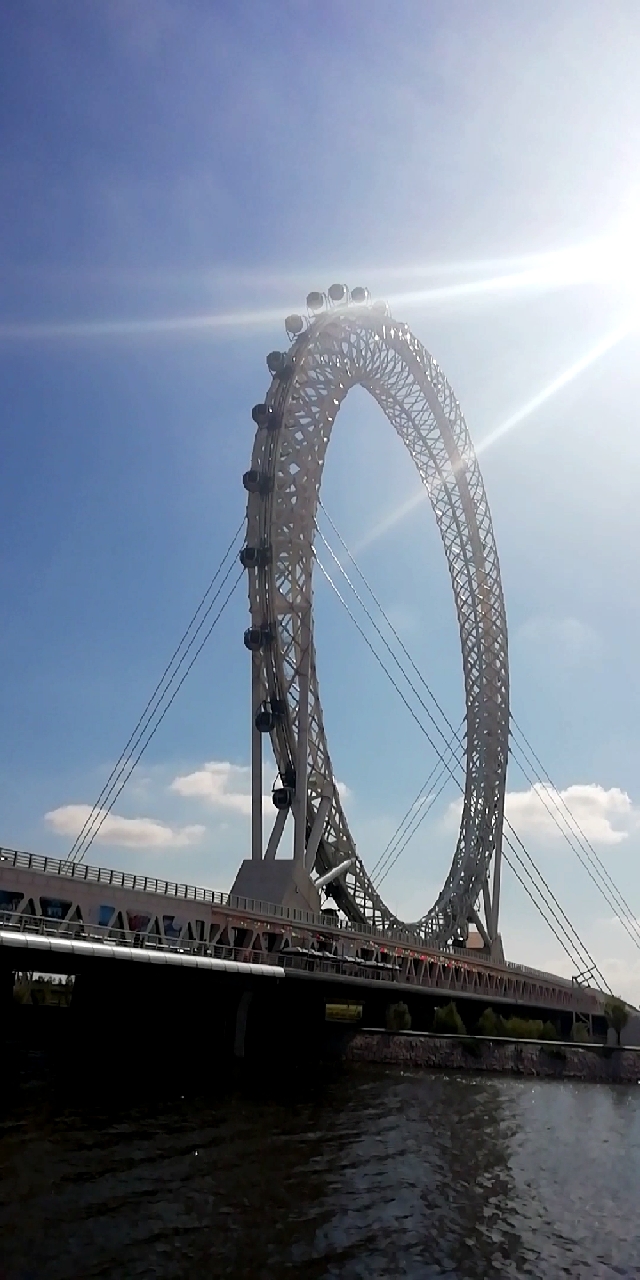 夏天的风#坐标潍坊滨海:世界上最大的无轴摩天轮,今天总算见识了!