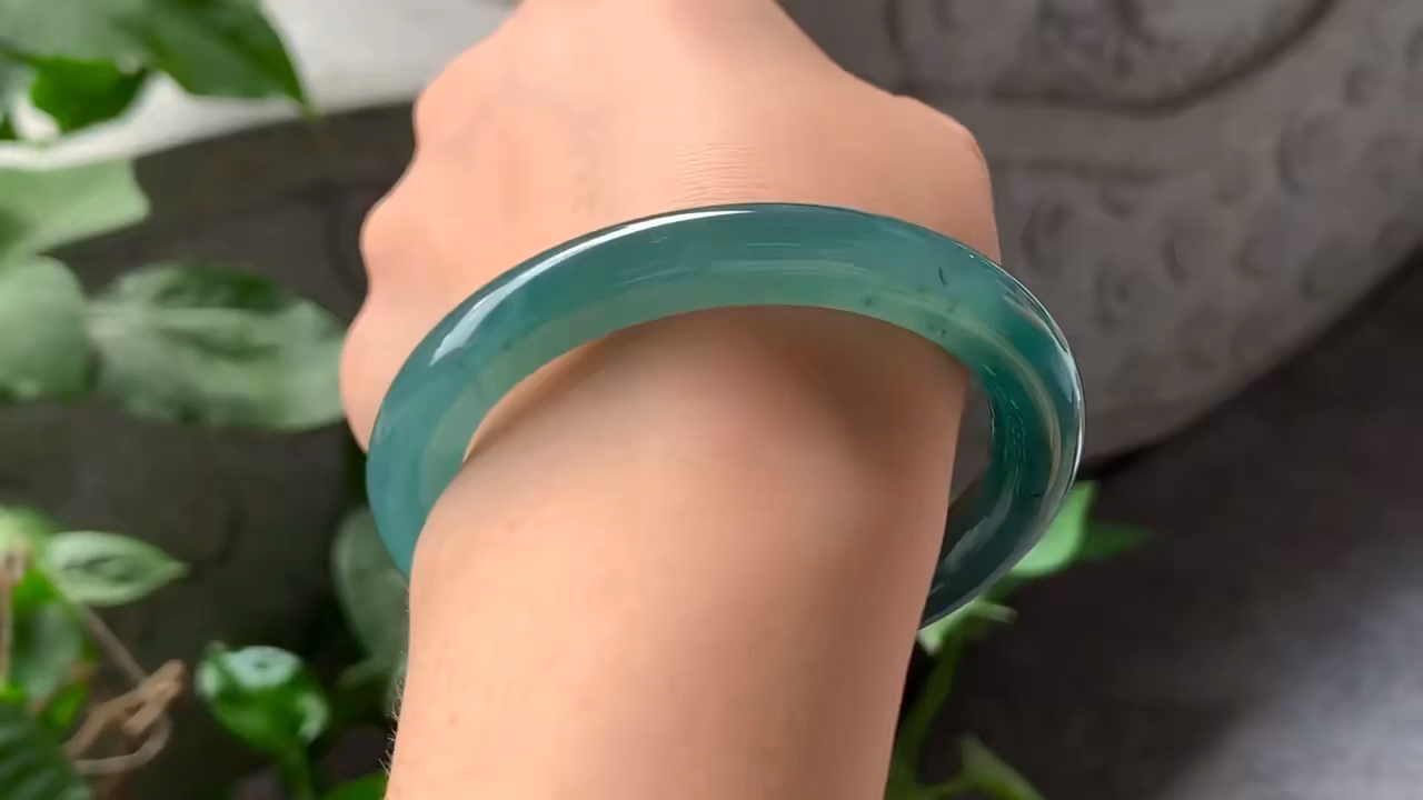 缅甸翡翠,老蓝水手镯