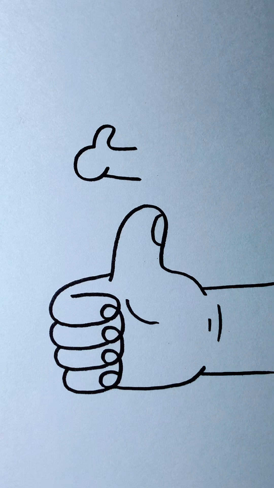 简笔画#简笔画点赞手势